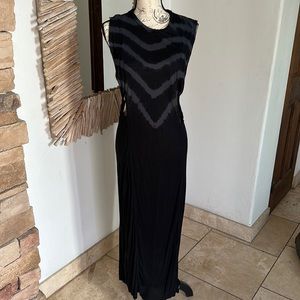OBEY No89, used long black and gray tie dye dress. Size small